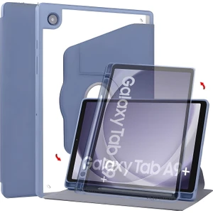 M.tk moveteck Samsung Galaxy Tab A9 Plus 11 Inç Kılıf Dönebilen Standlı Kalem Bölmeli Tablet Kılıfı Kalemlikli Kapak SM-X210 X213 X215 X217