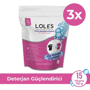 Toz Leke Çıkarıcı, Çamaşırlar Için, 3 X 750g, Bebek Için Güvenli, Klor Ve Çamaşır Suyu Içermez