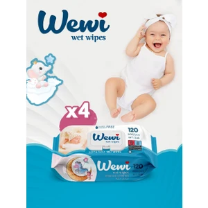 Baby Islak Mendil 120 Yaprak 4'lü ( 4 x 120 )