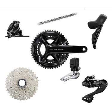 SHIMANO 105 R7100 Di2 Disk Fren Grupset 12 Vites (50/34T) Fiyatı