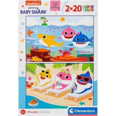 Clementoni - 2X20 Parça Puzzle - Baby Shark Fiyatı