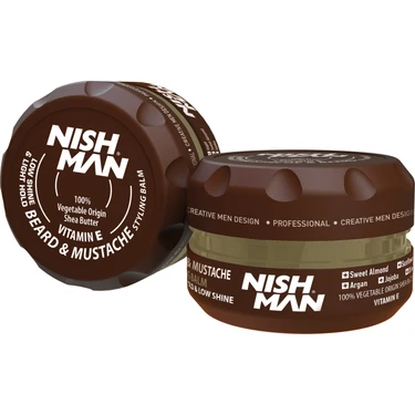 NISHMAN Sakal Şekillendirici Wax / Kolay Şekillendirme / Ultra Parlaklık 100