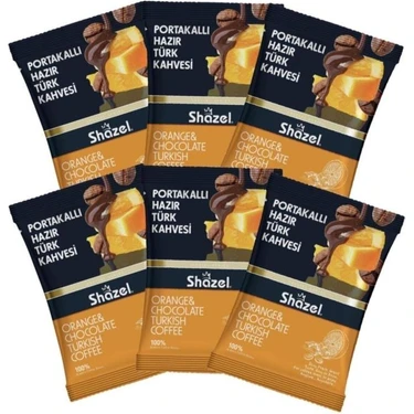 Shazel Portakallı Hazır Türk Kahvesi 100 GR X 6 Adet