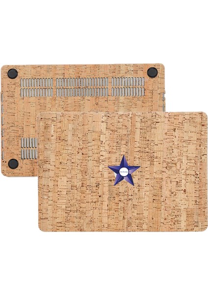 Macbook Pro Kılıf 13 inç M1-M2 A1706-08 A1989 A2159 A2251 A2289 A2338 ile Uyumlu Wood02