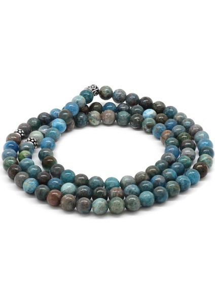 Hem Bileklik - Hem Kolye - Hem Tesbih 99LU Apatite Doğaltaş Takı