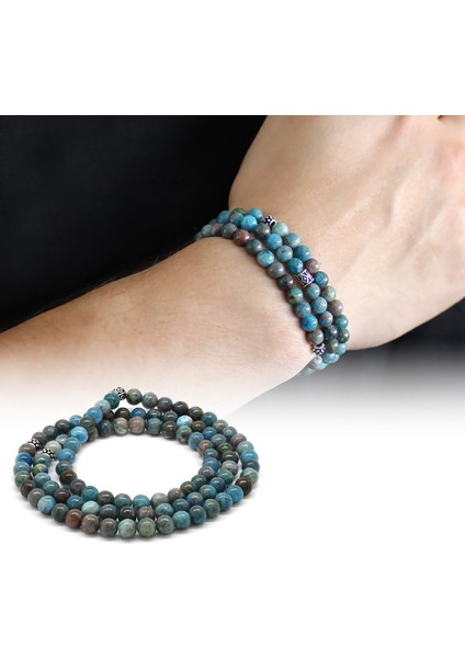 Hem Bileklik - Hem Kolye - Hem Tesbih 99LU Apatite Doğaltaş Takı fiyatları