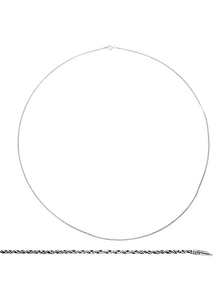 925 Ayar Gümüş 60 cm Otantik Model Erkek Zincir Kolye modelleri