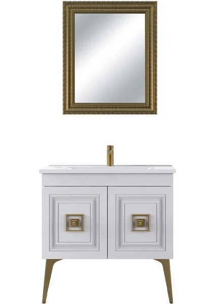 Nile 85 cm Banyo Dolabı Renk Antique White Gold indirimleri