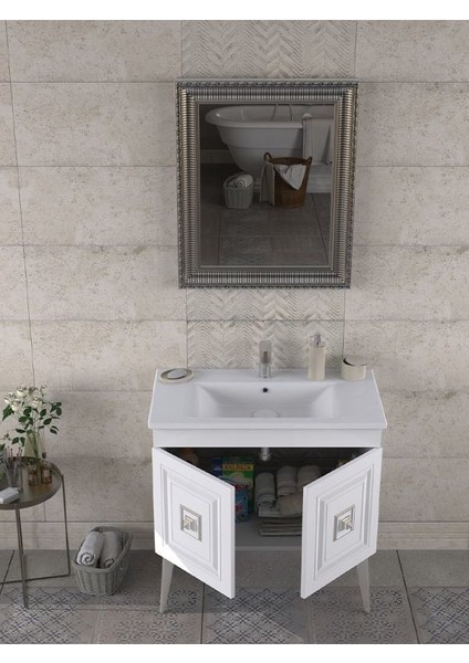 Nile 85 cm Banyo Dolabı Renk Antique White Chrome fiyatları