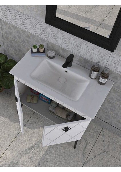 Cosmos 90 cm Antique White Banyo Dolabı modelleri