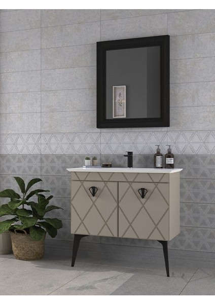 Cosmos 90 cm Matt Mocha Banyo Dolabı