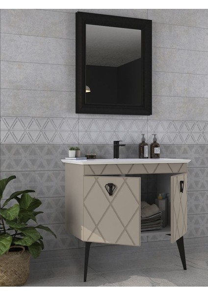 Cosmos 90 cm Matt Mocha Banyo Dolabı fiyatları