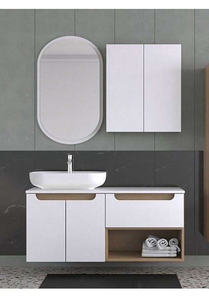 Katia 120 cm Banyo Dolabı Renk Mat Beyaz