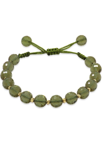 Makrome Örgülü Gold Renk Dorika Top Süslemeli Küre Kesim Zultanit Taşı Kadın Bileklik fiyatları