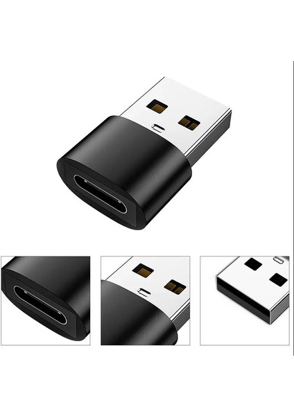 Mavi Ay Bilişim Erkek USB  Dişi Type-C Çevirici Dönüştürücü Adaptör