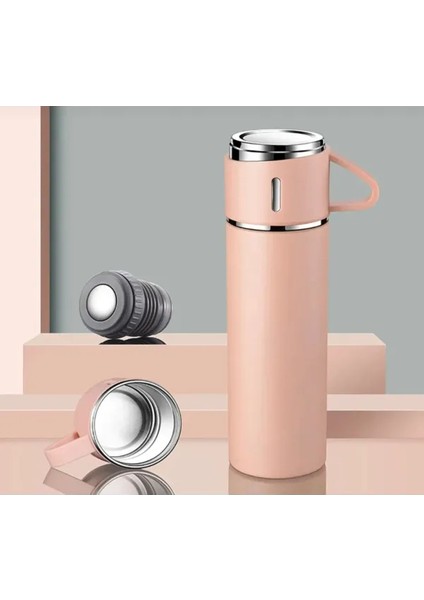 Vacuum Flask Set Üç Bardaklı Termos Seti