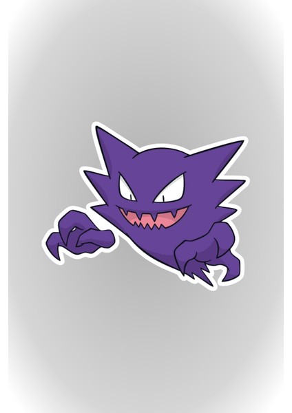 10 x 8 cm Haunter Pokemon Sticker Motor Araba Kask Laptop Sticker modelleri