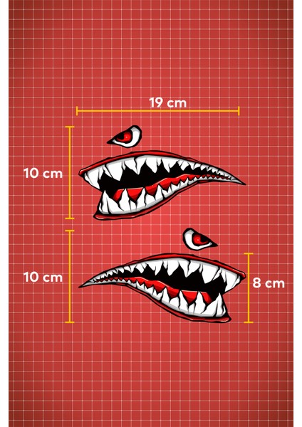 19 x 10 cm Köpek Balığı Shark Sticker Motor Araba Kask Laptop Sticker