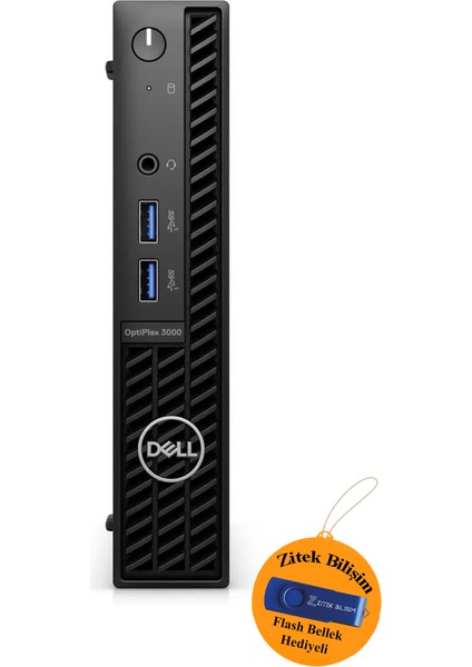Optiplex 3000MFF I3-12100T 16 GB 512 GB SSD WIN10 Pro N007O3000MFF_VP_U ZI713 + Zitek 16 GB Flash Bellek