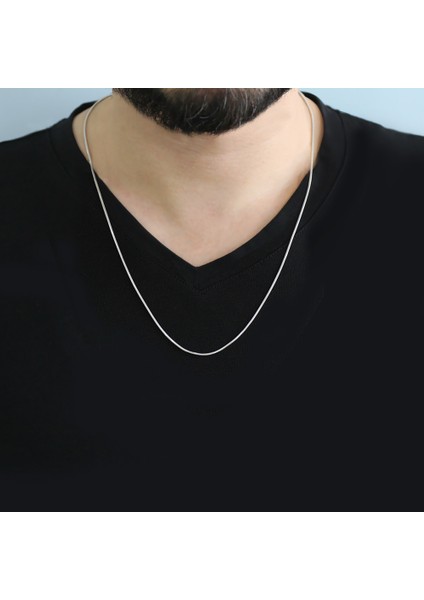 925 Ayar Gümüş 60 cm Real Snake Model Erkek Zincir Kolye fırsatları