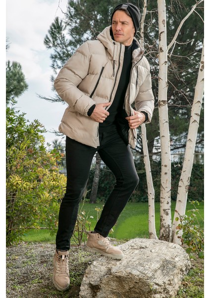 Kapüşonlu Suya Ve Rüzgara Dayanıklı Soğuk Geçirmez Slim Fit Mont Erkek Mont 5717101 fiyatları