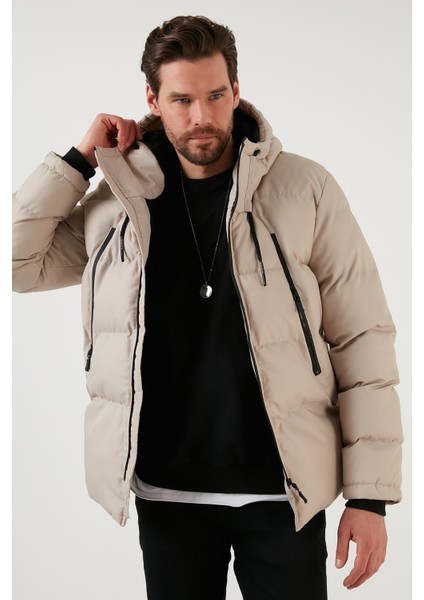 Kapüşonlu Suya Ve Rüzgara Dayanıklı Soğuk Geçirmez Slim Fit Mont Erkek Mont 5717101 modelleri