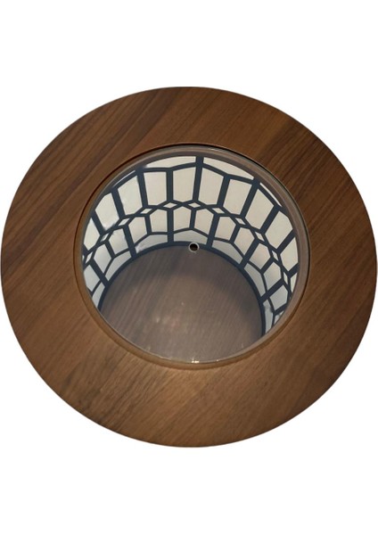 Dekoratif Ahşap Camlı Yan Sehpa 48 cm fiyatları
