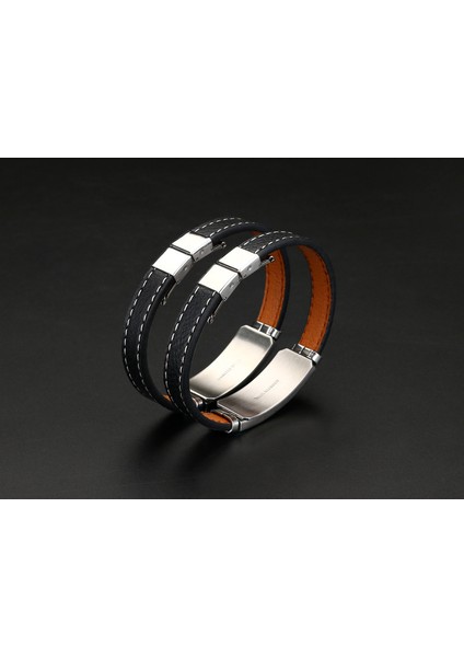 Deri&çelik Kombinli Kişiye Özel Isim Harf/yazılı Oğlak Burcu Erkek Bileklik fiyatları