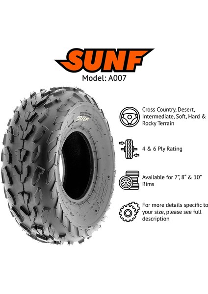 23X7-10 A007 6 Kat Arazi Tipi Ön Atv Lastik