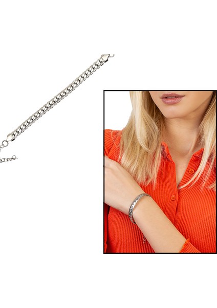 Silver Renk Çelik Kadın Snake Bileklik fiyatları