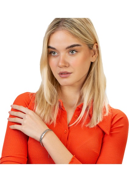 Silver Renk Çelik Kadın Snake Bileklik indirimleri