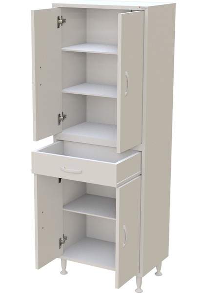 EMİR ERA 55 x 173 x 32,5 cm Kapaklı Ve Çekmeceli Çok Amaçlı Banyo & Mutfak Dolabı