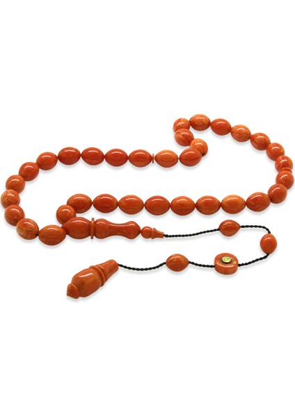 Sistemli Her Bir Tanesi Usta Işçilikli Arpa Kesim Gül Kurusu Katalin Tesbih