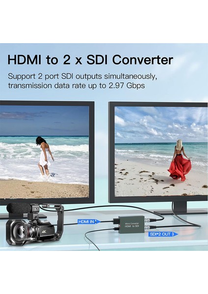 HDMI To Dsı Dönüştürücü Hdmı Sdı Bnc Video Ses Dönüştürücü