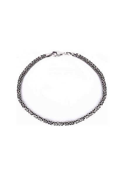 925 Ayar Gümüş 3 mm Erkek Kral Bileklik modelleri