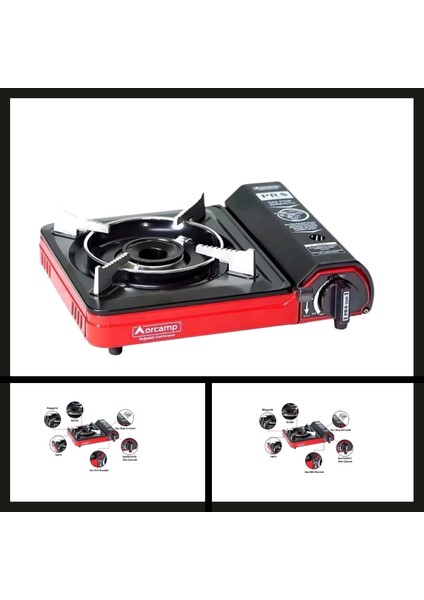 Uyguna-Yakala Kırmızı CK-505 Orcamp Tekli Portatik OCAK-YKT.160 fiyatları