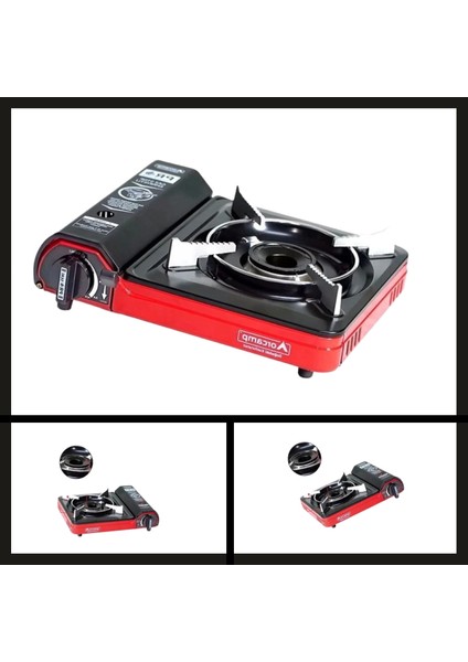 Uyguna-Yakala Kırmızı CK-505 Orcamp Tekli Portatik OCAK-YKT.160