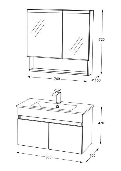 Dalyan 80 cm Banyo Dolabı Renk Latte indirimleri