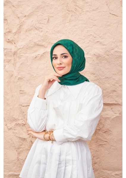 Kazayağı Desen Jakarlı Eşarp