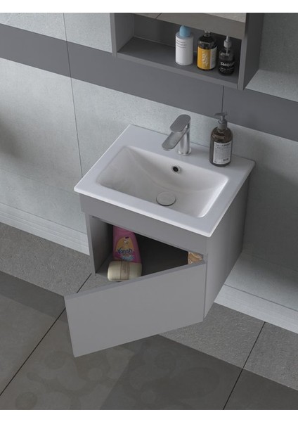 Dalyan 50 cm Banyo Dolabı Renk Mat Gri fiyatları