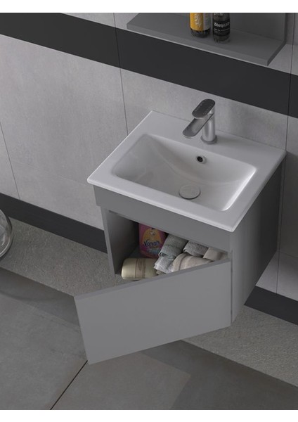 Tome 50 cm Banyo Dolabı Renk Mat Gri fiyatları