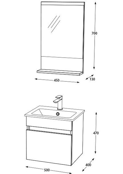 Tome 50 cm Banyo Dolabı Renk Mat Gri indirimleri