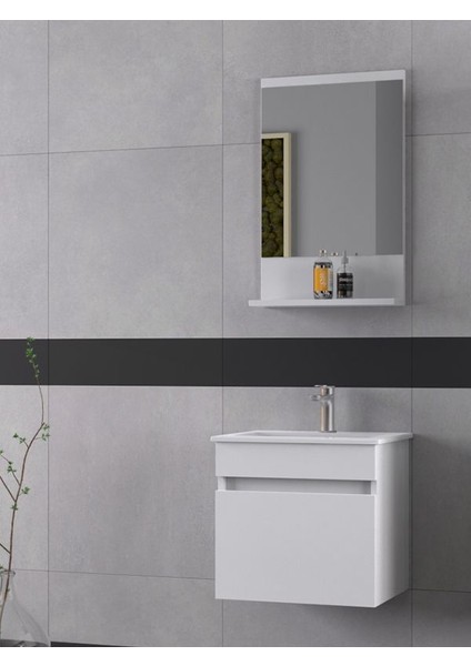 Tome 50 cm Banyo Dolabı Renk Mat Beyaz