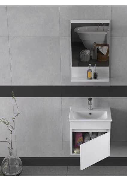 Tome 50 cm Banyo Dolabı Renk Mat Beyaz modelleri