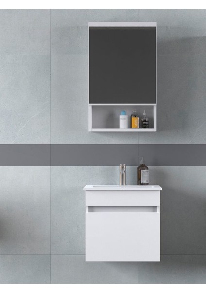 Dalyan 50 cm Banyo Dolabı Renk Mat Beyaz