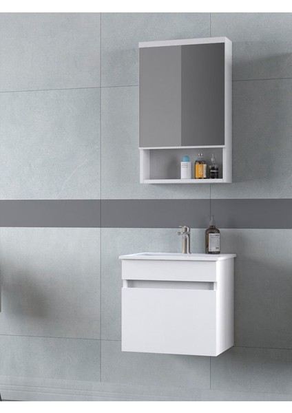 Dalyan 50 cm Banyo Dolabı Renk Mat Beyaz modelleri