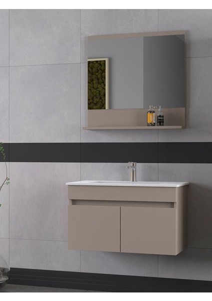 Tome 80 cm Banyo Dolabı Renk Latte