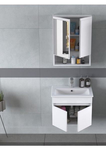 Dalyan 60 cm Banyo Dolabı Renk Mat Beyaz modelleri