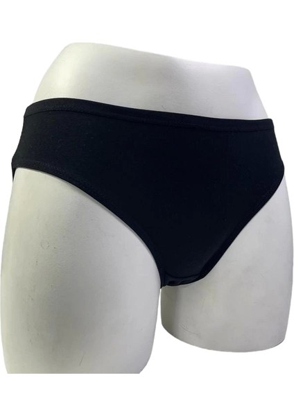 3 Lü Bayan Lycralı Bikini Kilot-Siyah