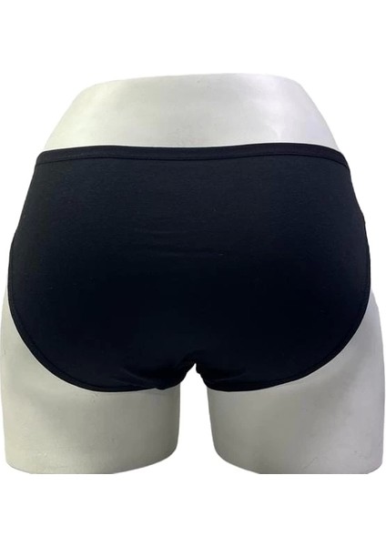 3 Lü Bayan Lycralı Bikini Kilot-Siyah
